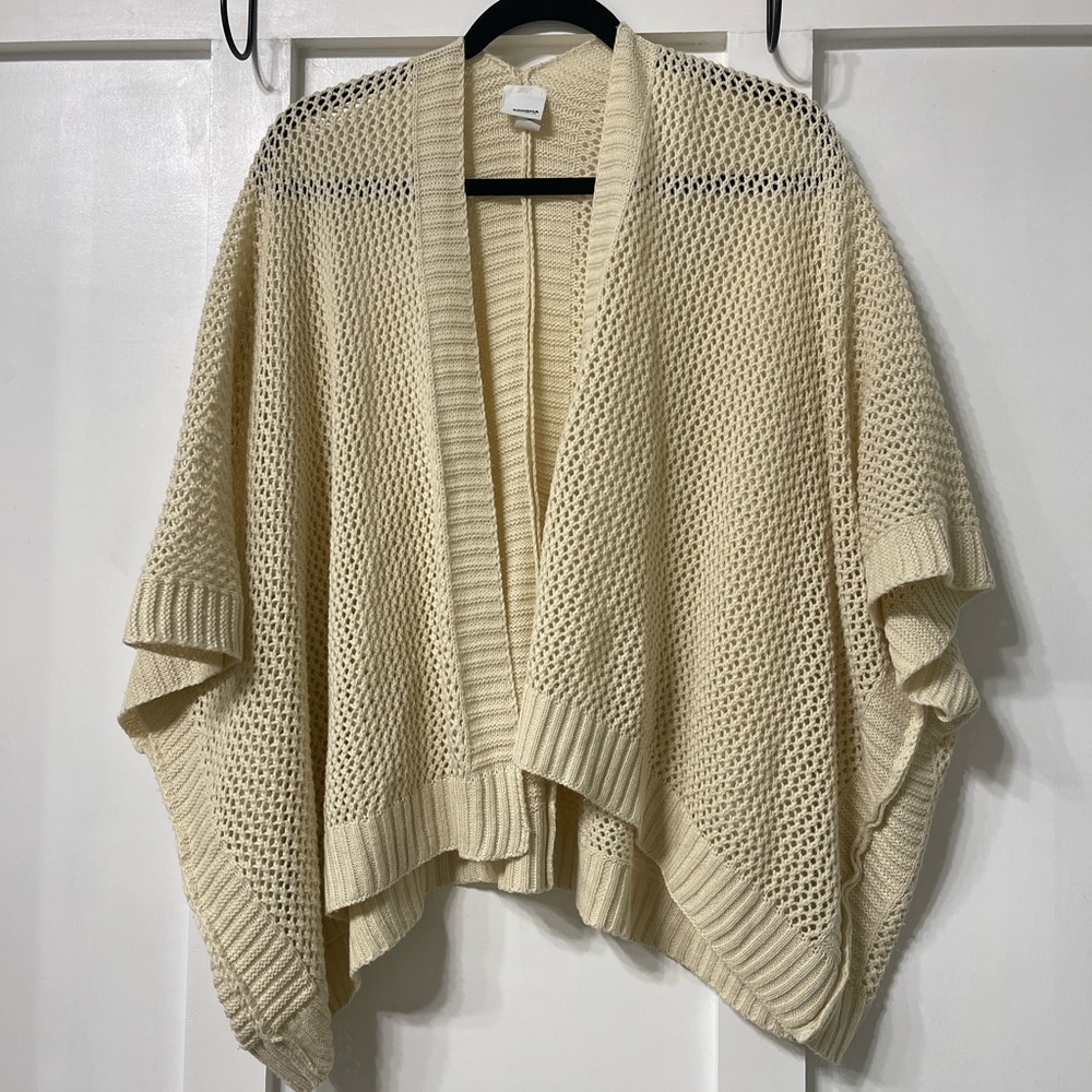 🔴 Sonoma Cream Knit Poncho Cardigan OS